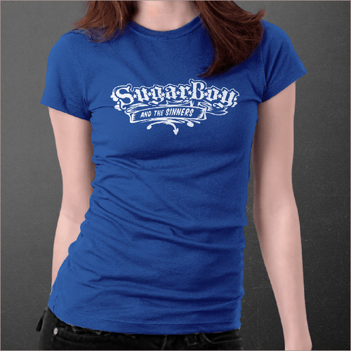 Blue Ladies Printed T Shirt