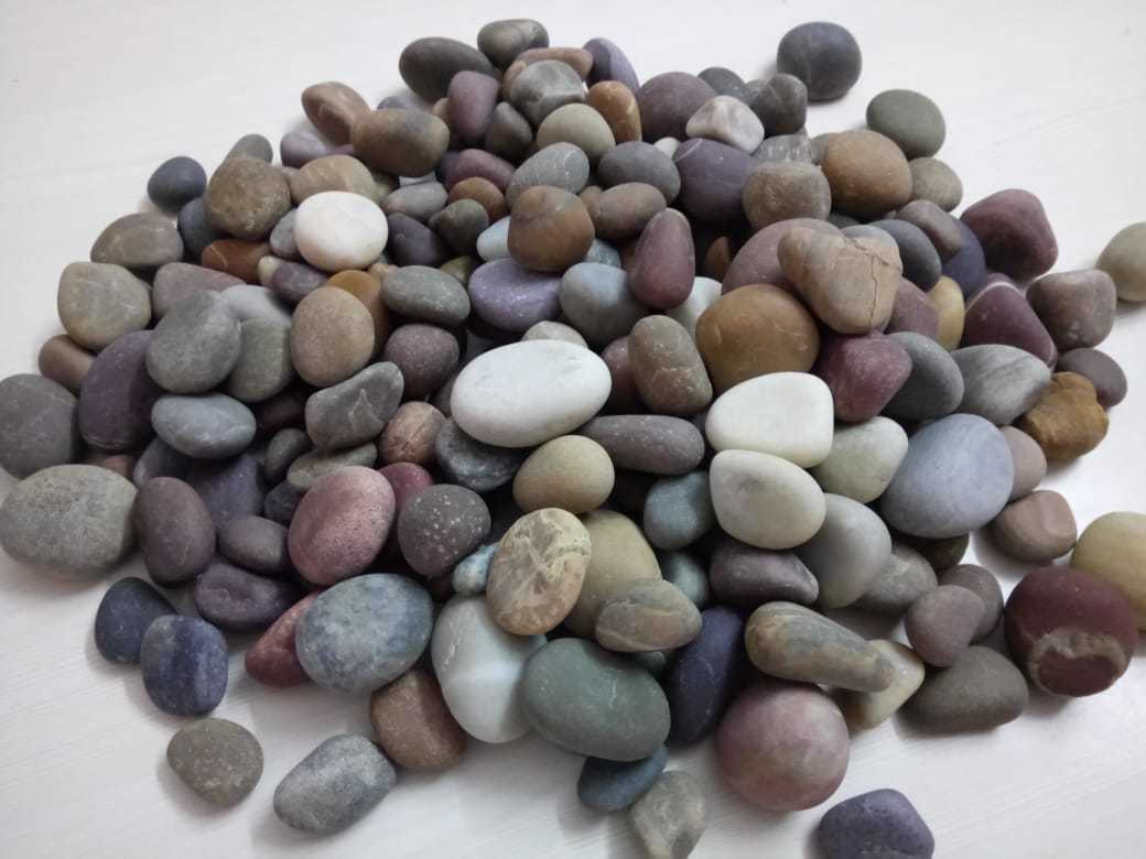 Fancy Tumble Decorative Stone / Multi Color Landscaping Pebble Stone / Fancy Polished Tumble Stone - Artificial Stone Type: Solid Surface