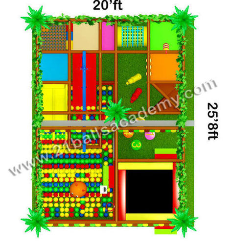 सॉफ्ट प्ले जुरासिक थीम 20x25.8 फुट आयु समूह: बच्चे