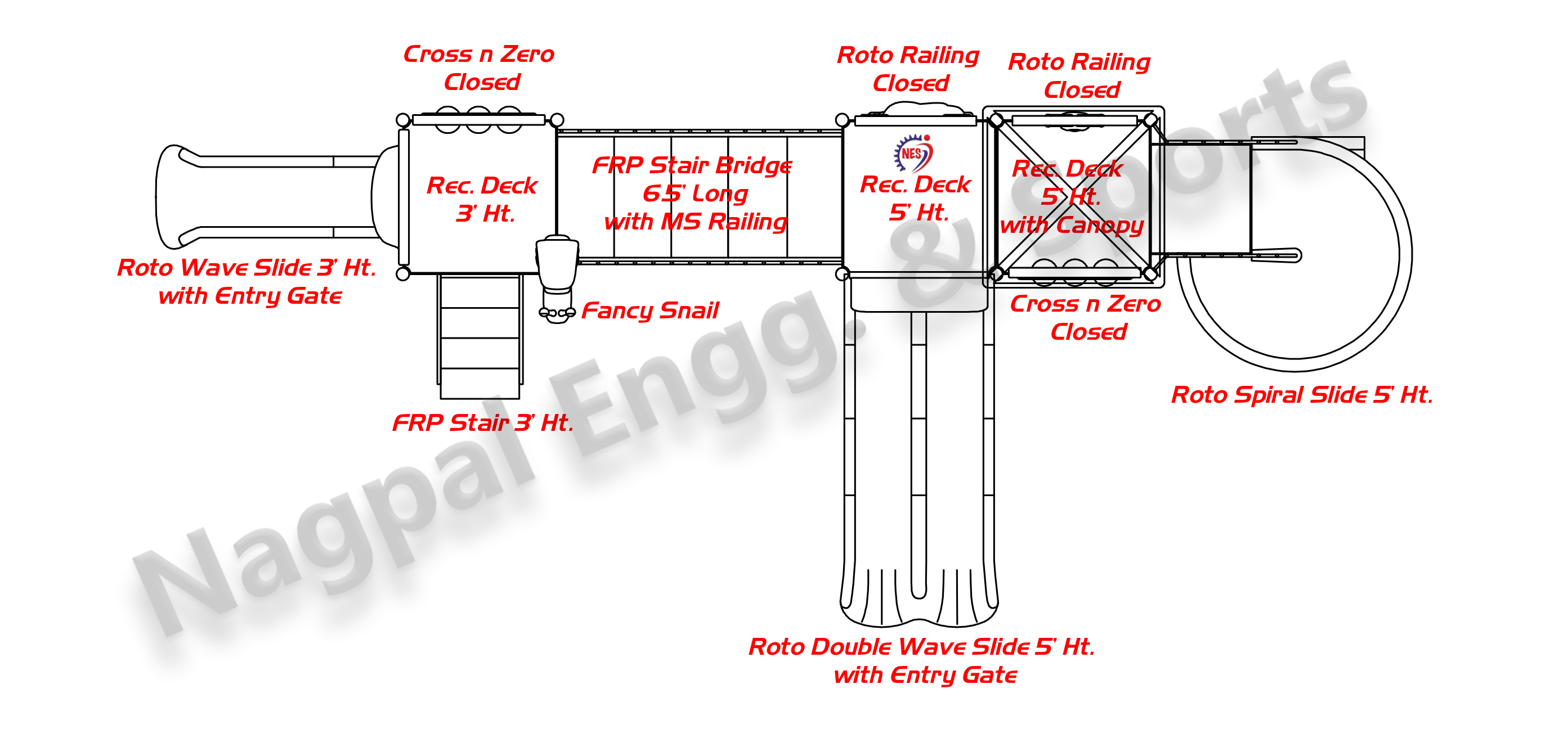 Outdoor Playground Multiplay System