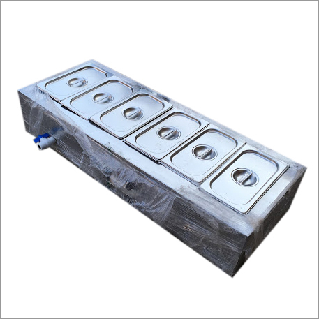 Table Top Bain Marie - Stainless Steel, Rectangular Shape | Compact Design, Long Service Life, Low Maintenance, Ideal for Hotels and Restaurants