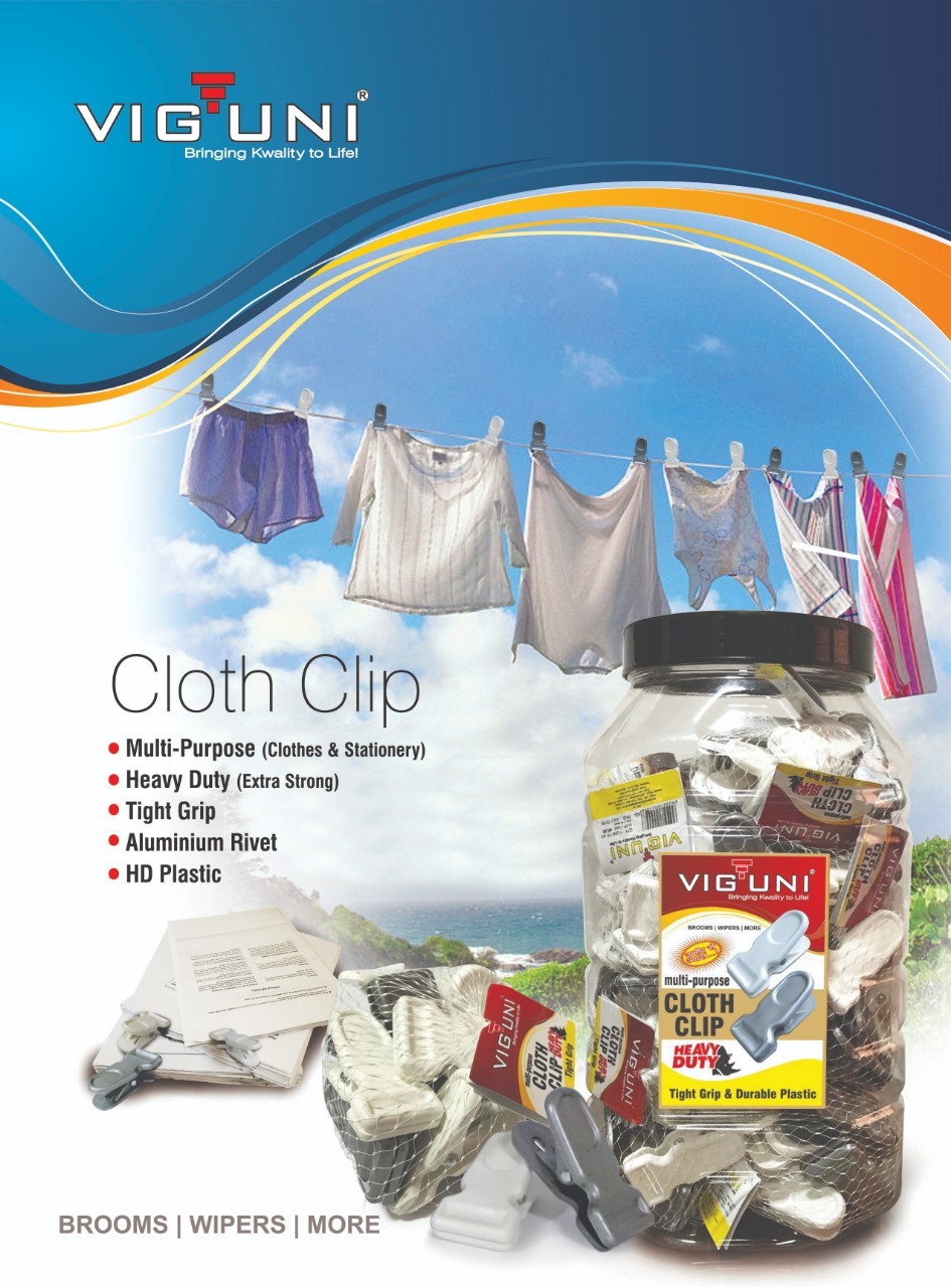 White & Grey Cloth Clip (Multi Purpose)