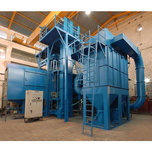 Semi Automatic Spinner Hanger Shot Blasting Machine