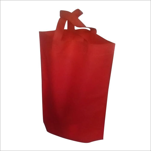 Red Bottom Gusset Loop Handle Bag