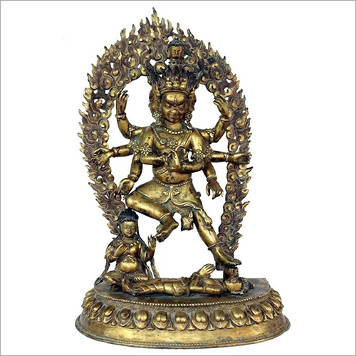 Lord Vairava Brass Statue