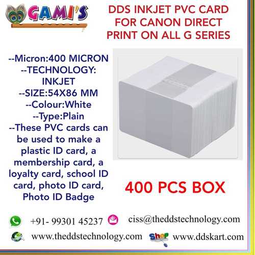 White Canon Id Card Manufacturers