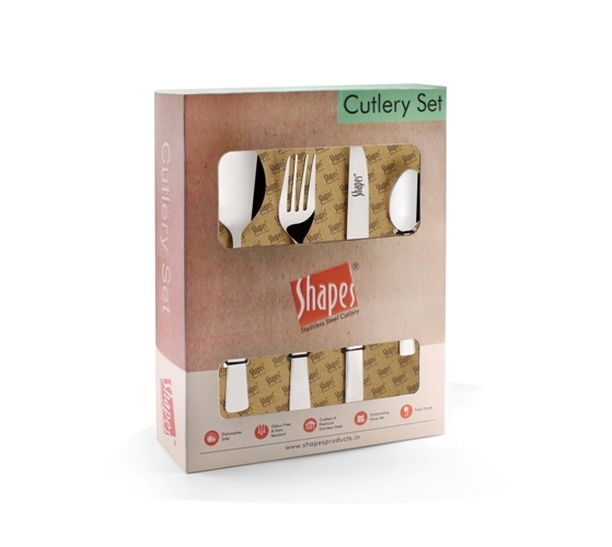 Shapes Artic Stainless Steel Cutlery Set - 26 Pcs | Elegant Mirror Finish, Durable Design, And 100% Food Grade Quality