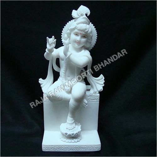 Painting Krishna Marble Statue