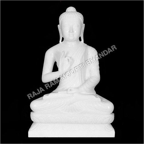 सफेद संगमरमर की बुद्ध प्रतिमा