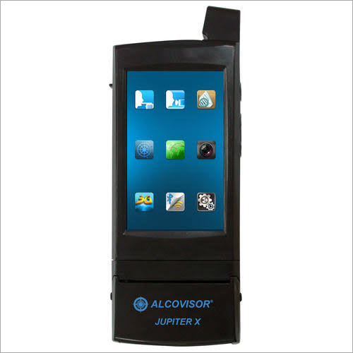 Jupiter X Alcohol Breath Analyzer - Plastic And Metal, 212 X 80 X 36mm, Black | 4.3" Color Touch Screen, Built-in Gps, 50,000 Test Records, Optional Thermal Printer, Rechargeable Battery, Accurate Bac Detection