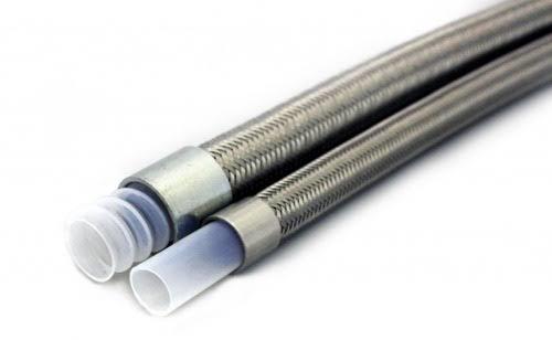 Ss Braided Teflon Hoses - Pfa Tube, Epdm Rubber Cover, Blue, 170 Bar Pressure, +260â°c Temperature Range, Flexible And Anti-static Design