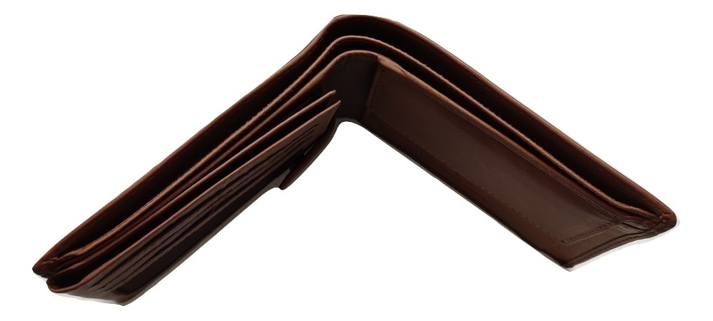 Genuine Leather Men's Wallet - Handcrafted Real Leather, Brown Color With Rfid Blocking | Multi-card Holder, 6 Card Slots, Polyester Lining, Ultra Practical Design