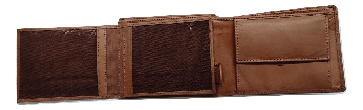 Genuine Leather Men's Wallet - Handcrafted Real Leather, Brown Color With Rfid Blocking | Multi-card Holder, 6 Card Slots, Polyester Lining, Ultra Practical Design