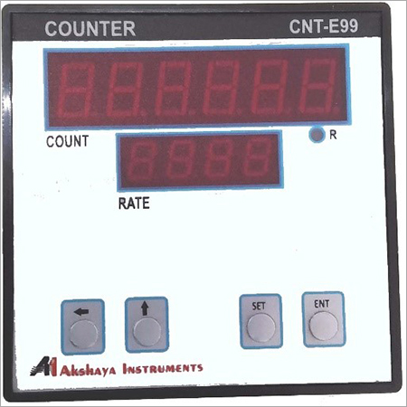 Economy Series Digital Counter - ABS Plastic, 96x96x55 mm, Matte Black | In-built Speed Indicator, Production Count, Delay ON/OFF Relay, MODBUS Interface, 1 Set Point Counter