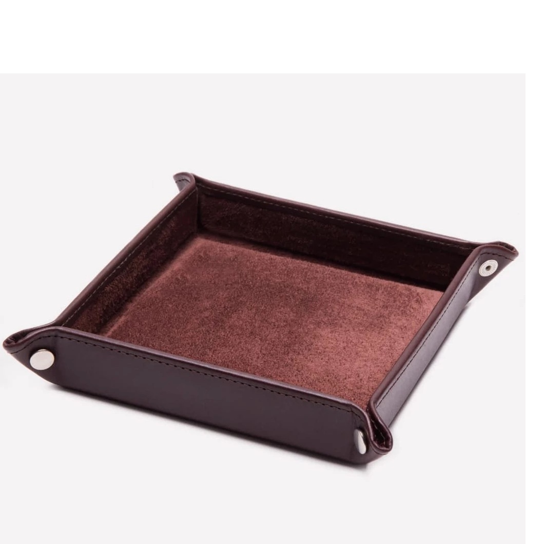 Leather Tray - Genuine & Artificial Leather, Velvet | Collapsible Design, Portable, Stylish Storage For Desk Organizer & Travel Tray
