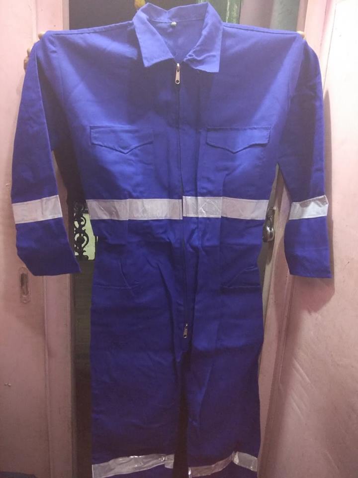 Boiler Suit - 100% Cotton, Sizes S-xxxl, Colors Navy Blue, Orange, White | Heat Resistant, Acid & Alkali Protective, Full Sleeve, Reflective Tape, Zipper Closure
