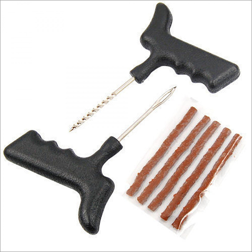 Tubeless Tyre Puncture Kit - PVC & Metal | Includes 5 Durable Rubber Stripes for Two-Wheelers