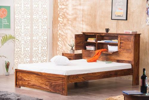 Handmade Double Bed With Upper Storage