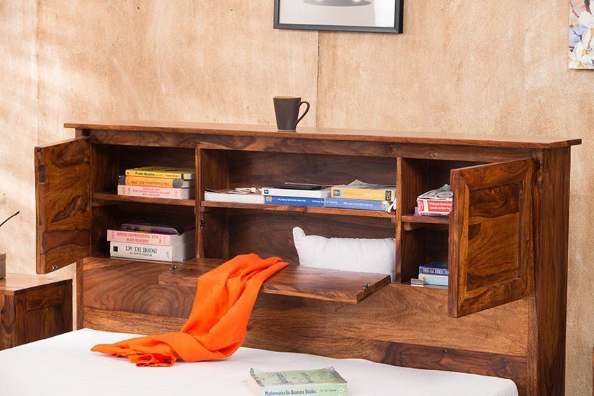 Handmade Double Bed With Upper Storage