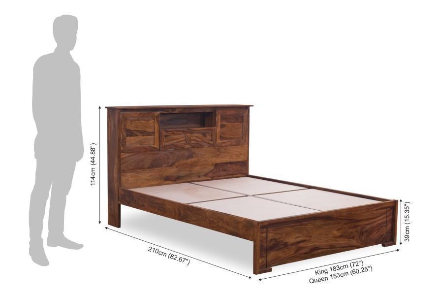 Handmade Double Bed With Upper Storage