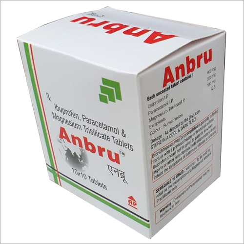 इबुप्रोफेन पेरासिटामोल और मैग्नीशियम ट्रिसिलिकेट टैबलेट वयस्कों के लिए अनुशंसित