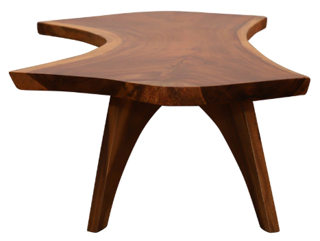 Wooden Center Coffee Table Live Wave No Assembly Required