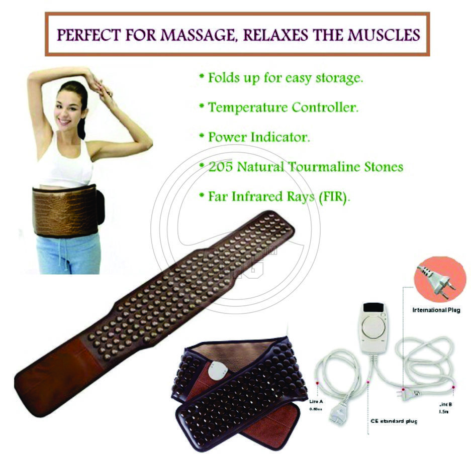 Brown 205 Stones Tourmaline Heating Belt
