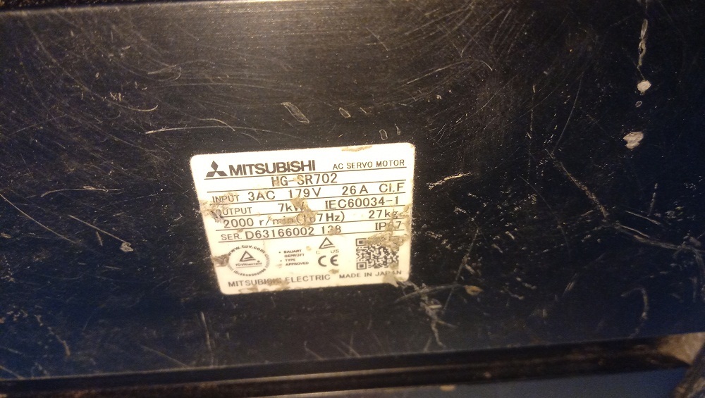 Mitsubishi Servo Motor Hg-sr702