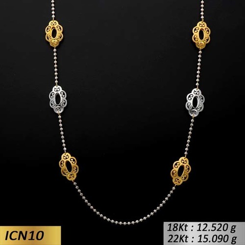 Hexagon Gold Chain Grade: 18 Kt