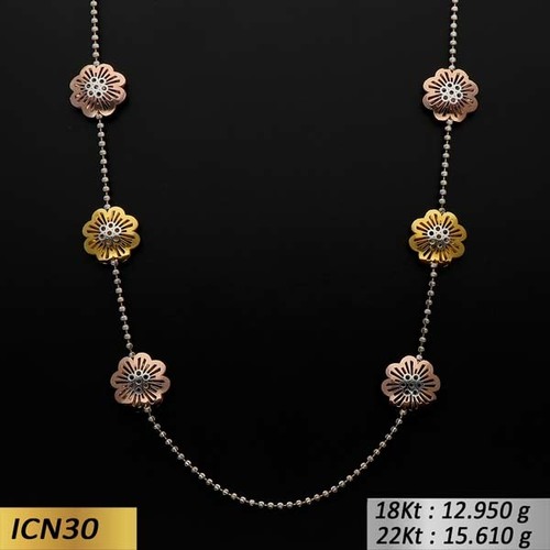 Flower Type Italian Gold Chain Grade: 18 Kt
