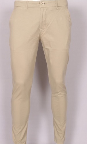 बेज कॉटन पैंट