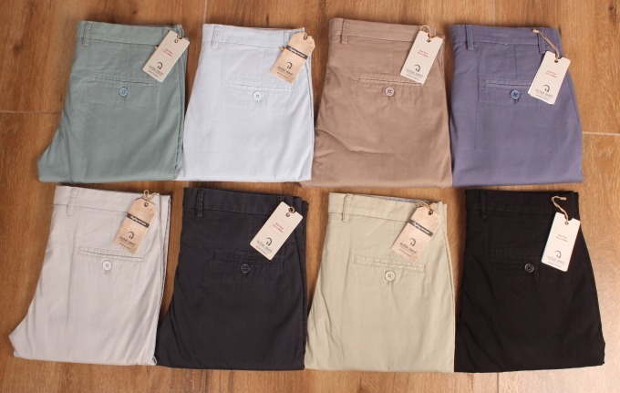 Cotton Pant - Slim Fit, Sizes 30-38, Cream Color | 4 Pockets, Zipper Fly Closure, Men's Plain Design
