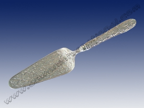 Oval Embossed Cake Server