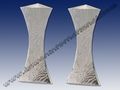 Triangle Flower Vase Branch Lining Engraved