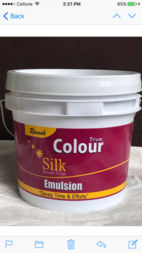 Interior Emulsion Paint - Acrylic Material, 100 sq ft/Liter Coverage | Low VOC Content, Matte Finish, Quick Drying in 2 Hours, White Color