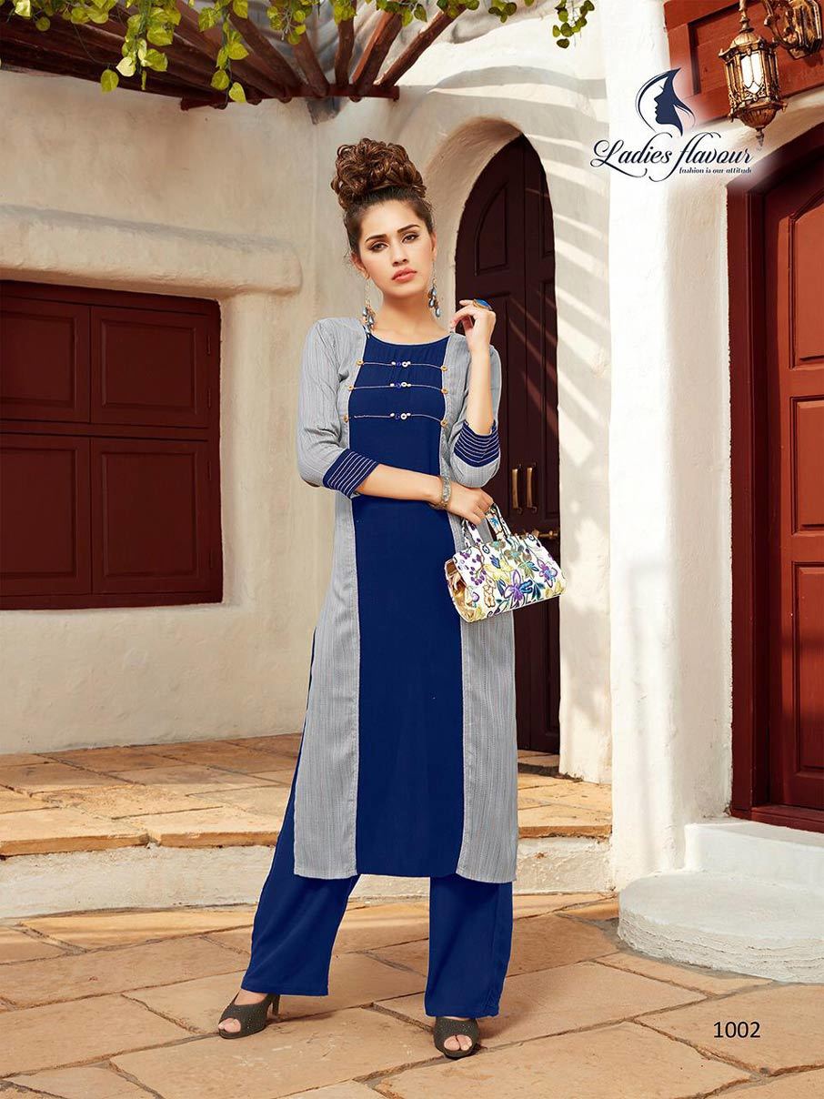 Rayon Kurti With Pant Size: Extra Large
