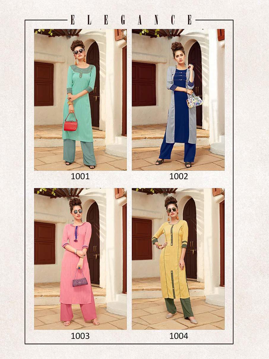 Rayon Kurti With Pant Size: Extra Large