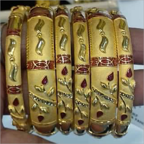 आधुनिक शुद्ध सोने की चूड़ियाँ