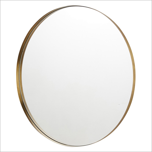 36 Inch Brass Round Wall Mirror - Metal & Glass, Oval Shape, Available in All Sizes | Durable for Commercial & Residential Use