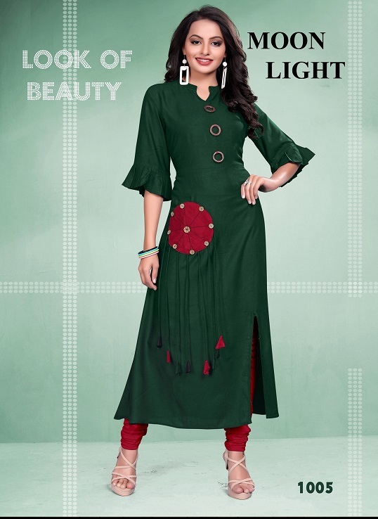 6 Colors Available Designer Kurti For Moonlight