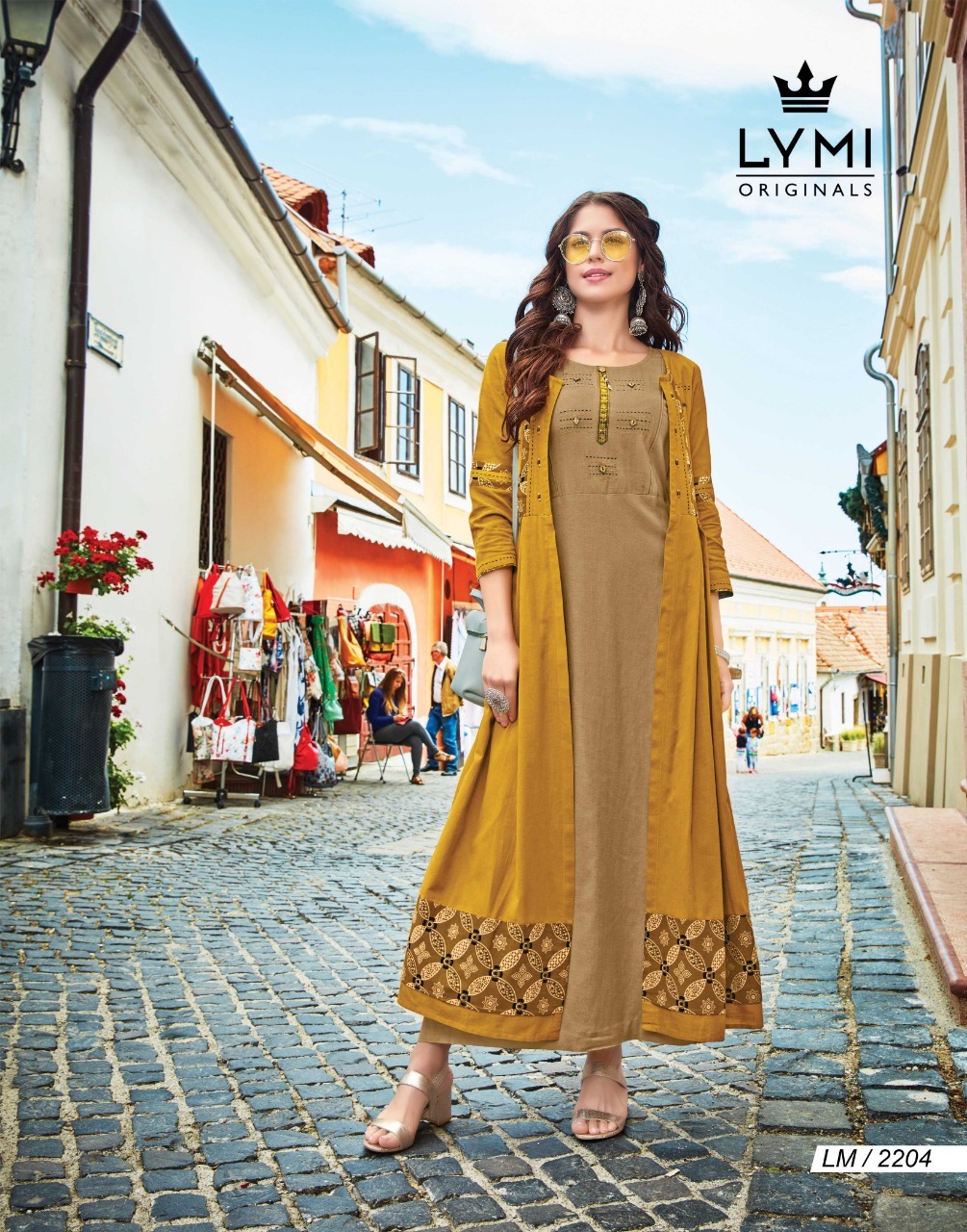 Dry Cleaning Hand Work Rayon Long Kuries With Ruby Silk Shrug