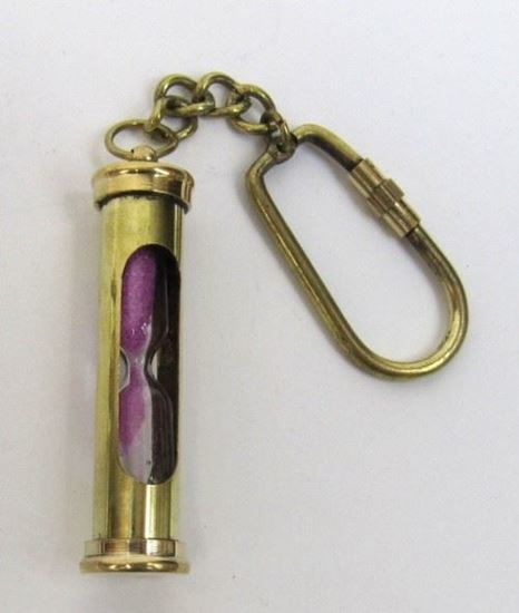 Timer Pendant 4 Second - Solid Brass Medium Round, Golden With Grey Sand, Hand-built Decorative Hanging
