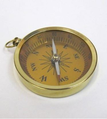 Solid Brass Pocket Pendant Compass