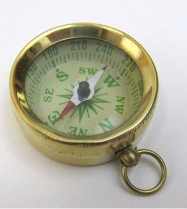 Solid Brass Pocket Pendant Compass