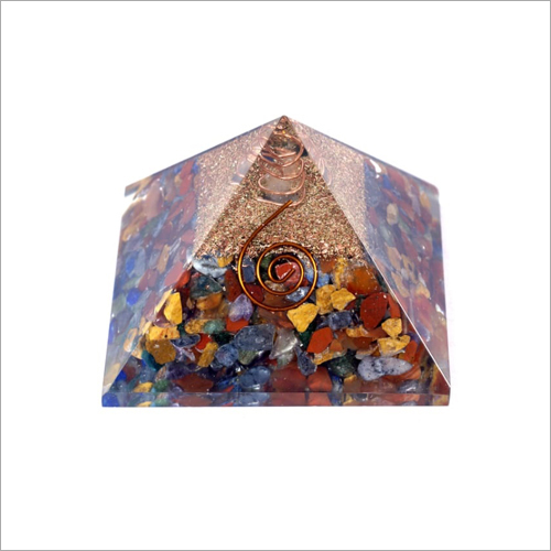 Orgone Multi Stone Pyramid - Oregon, Various Sizes , Solid Structure with High Polished Finish for Home Decoration and Vastu Enhancement
