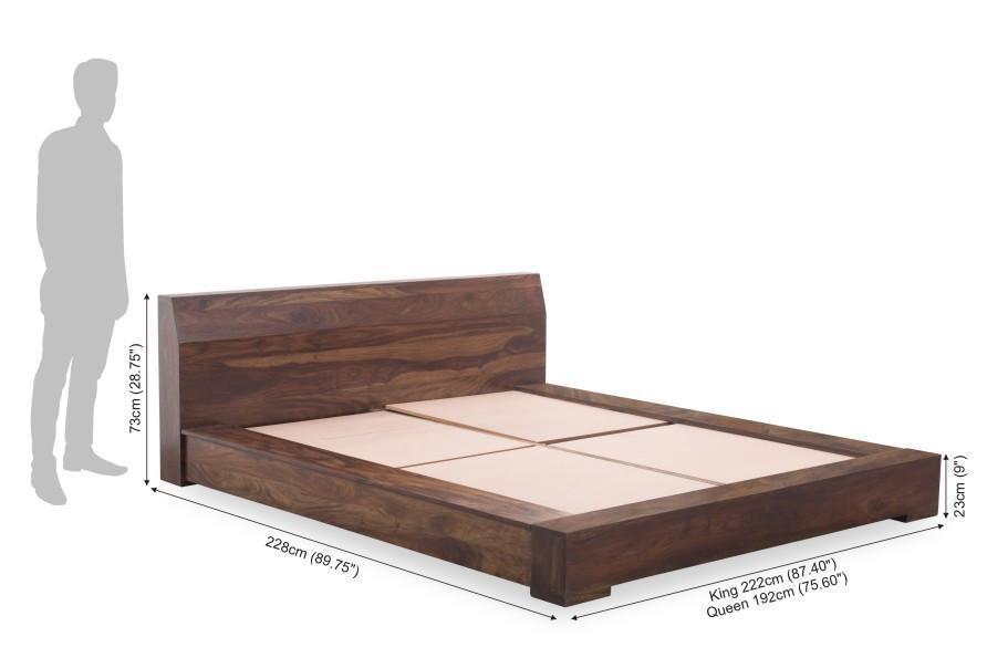Handmade Solid Wood Platform Bed