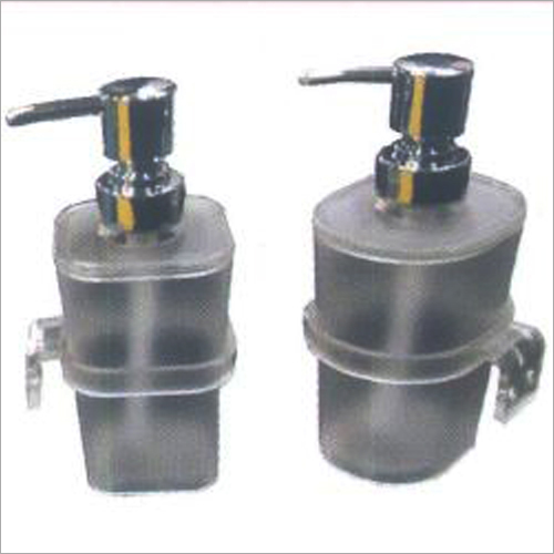 Polypropylene Soap Dispenser - Compact Cylindrical Design, Silver Finish | Durable, Leak Proof, Easy to Use, Ideal for Homes and Businesses