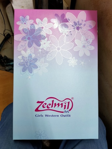 Boys Wear Packaging Box - Rigid Paper, 9.5" x 14.5" x 2", Glossy Pink Finish | UV Offset Printing, Custom Thickness, Rectangular Shape, UV Coated