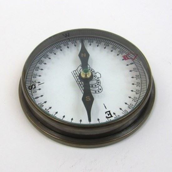 Solid Brass Drum Compass With Antique Finish
