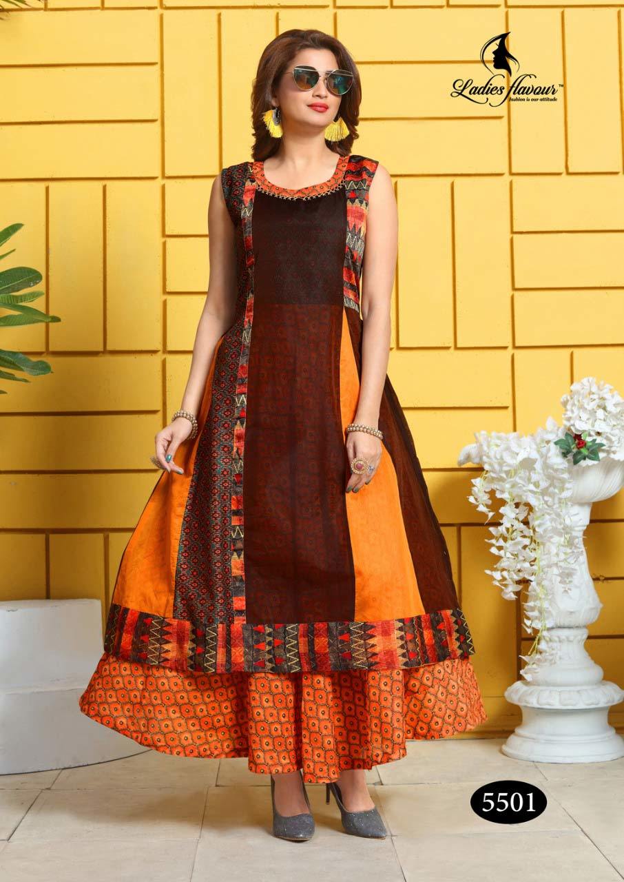 Digital Printed Gown - Musline Digital Print & Rayon, Available Sizes M(38)-3xl(46), Sleeveless, All Season